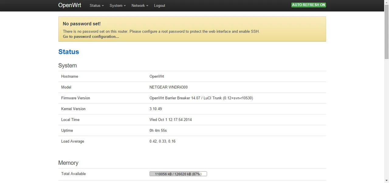 OpenWrt 界面