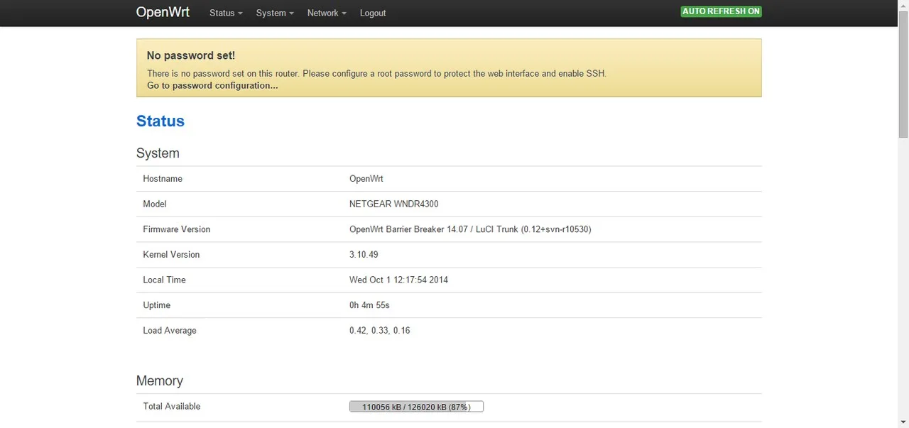 OpenWrt 界面